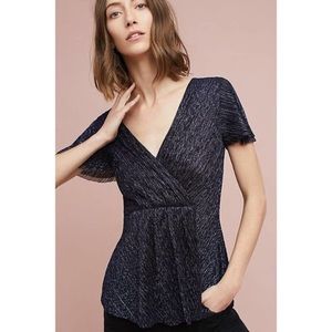 ANTHROPOLOGIE {Vanessa Virginia} Noel Metallic Top
